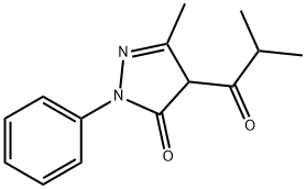 4-Isobutyryl-1-phenyl-3-methylpyrazol-5-one Structure