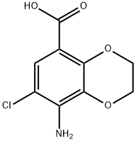 8-aMino-7-chloro-2,3-dihydrobenzo[b][1,4]dioxine-5-carboxylic acid Structure