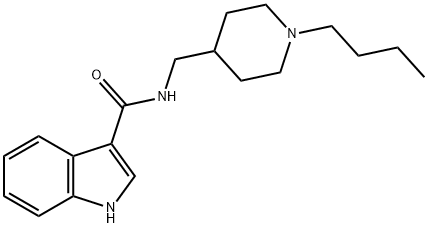 N-((1-butylpiperidin-4-yl)Methyl)-1H-indole-3-carboxaMide Structure