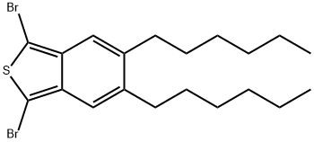 Benzo[c]thiophene, 1,3-dibroMo-5,6-dihexyl- Structure