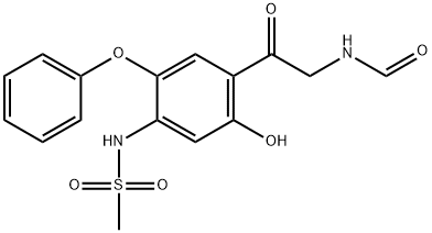 MethanesulfonaMide, N-[4-[2-(forMylaMino)acetyl]-5-hydroxy-2-phenoxyphenyl]- 구조식 이미지