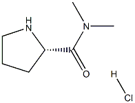 (S)-N,N-디메틸-2-피롤리딘카르복사미드HCl 구조식 이미지