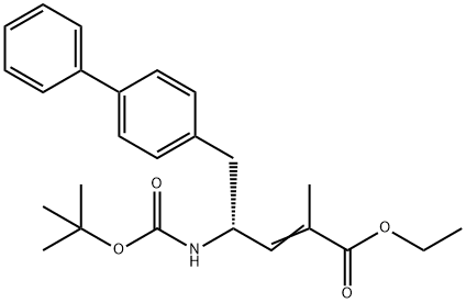 (R,E)-ethyl 5-([1,1'-biphenyl]-4-yl)-4-((tert-butoxycarbonyl)aMino)-2-Methylpent-2-enoate 구조식 이미지