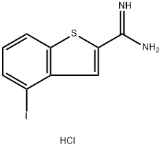 4-iodo-1-benzothiophene-2-carboxiMidaMide hydrochloride 구조식 이미지
