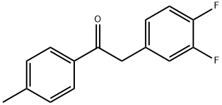 2-(3,4-Difluorophenyl)-1-(p-tolyl)ethanone Structure