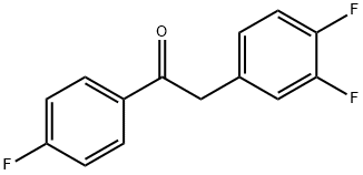 2-(3,4-Difluorophenyl)-1-(4-fluorophenyl)ethanone 구조식 이미지
