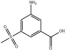 3-아미노-5-(메틸술포닐)벤조산 구조식 이미지