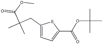 tert-Butyl 5-(3-Methoxy-2,2-diMethyl-3-oxopropyl)thiophene-2-carboxylate 구조식 이미지