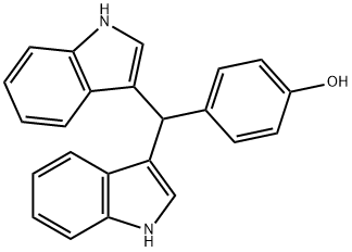 4-(di(1H-indol-3-yl)Methyl)phenol 구조식 이미지