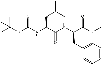 D-Phenylalanine, N-[(1,1-diMethylethoxy)carbonyl]-L-leucyl-, Methyl ester Structure