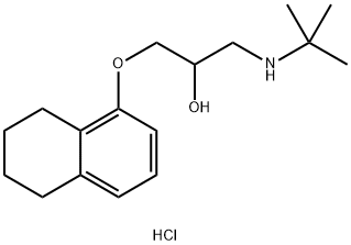 1-(tert-Butylamino)-3-[(5,6,7,8-tetrahydro-1-naphthyl)oxy]-2-propanol hydrochloride 구조식 이미지