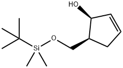 (1S,5S)-5-({[tert-butyl(diMethyl)silyl]oxy}Methyl)cyclopent-2-en-1-ol 구조식 이미지