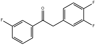 2-(3,4-Difluorophenyl)-1-(3-fluorophenyl)ethanone 구조식 이미지