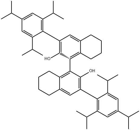 (1R)-5,5',6,6',7,7',8,8'-octahydro-3,3'-bis[2,4,6-tris(1-Methylethyl)phenyl]-[1,1'-Binaphthalene]-2,2'-diol Structure