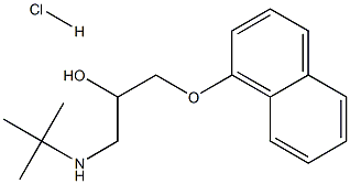 1-(tert-Butylamino)-3-(1-naphthyloxy)-2-propanol hydrochloride 구조식 이미지