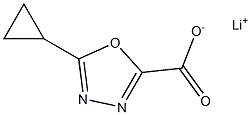 5-Cyclopropyl-1,3,4-oxadiazole-2-carboxylic acid LithiuM salt 구조식 이미지