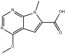 4-Methoxy-7-Methyl-7H-pyrrolo[2,3-d]pyriMidine-6-carboxylic acid 구조식 이미지
