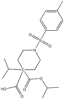 1-(Toluene-4-sulfonyl)-piperidine-4,4-dicarboxylic acid diisopropyl ester 구조식 이미지
