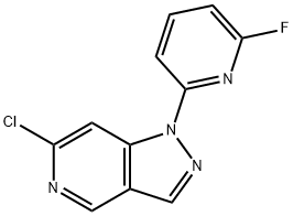 6-chloro-1-(6-fluoropyridin-2-yl)-1H-pyrazolo[4,3-c]pyridine Structure