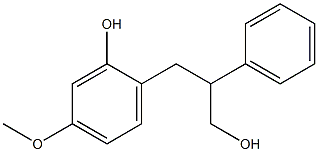 2-(3-Hydroxy-2-phenylpropyl)-5-Methoxyphenol 구조식 이미지