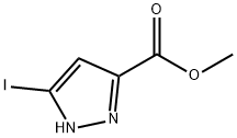 1H-Pyrazole-3-carboxylic acid, 5-iodo-, Methyl ester 구조식 이미지
