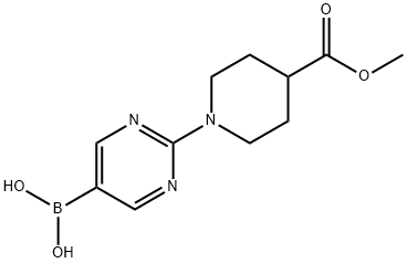 (2-(4-(Methoxycarbonyl)piperidin-1-yl)pyriMidin-5-yl)boronic acid Structure