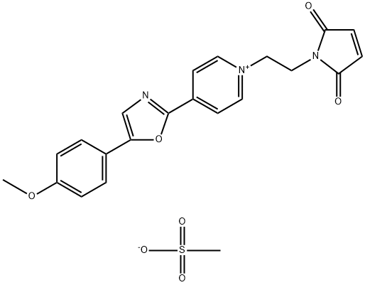 1-(2-(2,5-dioxo-2,5-dihydro-1H-pyrrol-1-yl)ethyl)-4-(5-(4-Methoxyphenyl)oxazol-2-yl)pyridin-1-iuM Methanesulfonate Structure