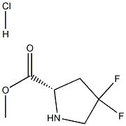 Methyl (S)-4,4-difluoropyrrolidine-2-carboxylate hydrochloride Structure