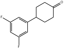 4-(3,5-difluorophenyl)cyclohexanone Structure