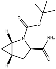 2-Azabicyclo[3.1.0]hexane-2-carboxylic acid, 3-(aMinocarbonyl)-, 1,1-diMethylethyl ester, (1S,3R,5S)- Structure