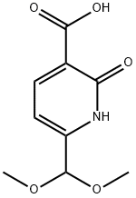 6-(dimethoxymethyl)-2-oxo-1,2-dihydropyridine-3-carboxylic acid 구조식 이미지