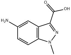 5aMino1Methyl1Hindazole3carboxylic acid 구조식 이미지