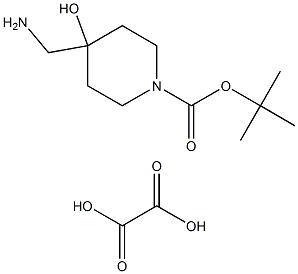 tert-Butyl 4-(aMinoMethyl)-4-hydroxypiperidine-1-carboxylate oxalate Structure