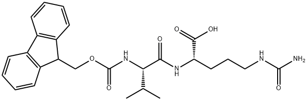 L-Ornithine, N5-(aMinocarbonyl)-N2-[N-[(9H-fluoren-9-ylMethoxy)carbonyl]-L-valyl]- 구조식 이미지