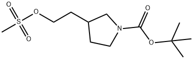 tert-부틸3-(2-((메틸술포닐)옥시)에틸)피롤리딘-1-카르복실레이트 구조식 이미지