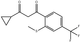 1-Cyclopropyl-3-[2-(Methylthio)-4-(trifluoroMethyl)phenyl]-1,3-propanedione 구조식 이미지