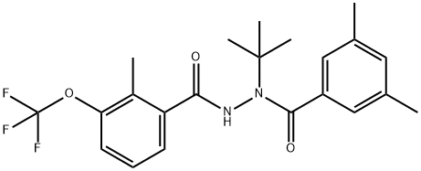 Benzoic acid, 2-Methyl-3-(trifluoroMethoxy)-, 2-(3,5-
diMethylbenzoyl)-2-(1,1-diMethylethyl)hydrazide Structure