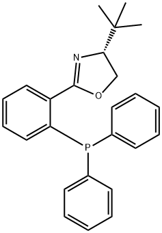 (4R)-4-(1,1-diMethylethyl)-2-[2-(diphenylphosphino)phenyl]-4,5-dihydro-Oxazole Structure