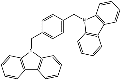 N,N'-Dicarbazolyl-1,4-dimethene-benzene 구조식 이미지