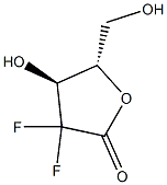 L-erythro-Pentonic acid, 2-deoxy-2,2-difluoro-,γ-lactone Structure