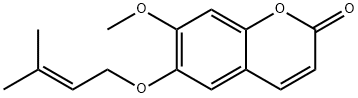 7-Methoxy-6-[(3-methyl-2-buten-1-yl)oxy]-2H-1-benzopyran-2-one Structure