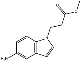 메틸3-(5-아민-1H-인돌-1-일)프로파노에이트 구조식 이미지