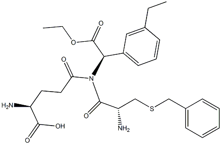 Glycine, L-g-glutaMyl-S-(phenylMethyl)-L-cysteinyl-2-phenyl-,1,3-diethyl ester, (2R)- 구조식 이미지