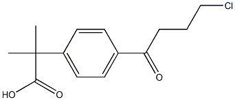 4-(4-Chloro-1-oxobutyl)-α,α-dimethylbenzeneacetic acid Structure