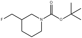 1-Piperidinecarboxylic acid, 3-(fluoroMethyl)-, 1,1-diMethylethyl ester Structure