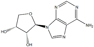 (2R,3R,4R)-2-(6-aMino-9H-purin-9-yl)tetrahydrofuran-3,4-diol 구조식 이미지