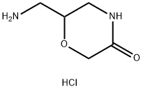 6-(AMinoMethyl)Morpholin-3-one hydrochloride 구조식 이미지