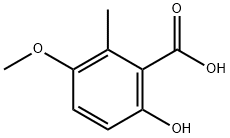 6-Hydroxy-3-Methoxy-2-Methylbenzoic acid 구조식 이미지