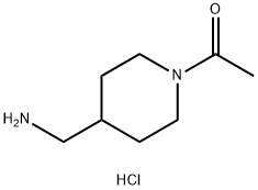 1-Acetyl-4-piperidineMethanaMine HCl Structure