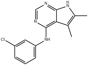 1H-Pyrrolo[2,3-d]pyriMidin-4-aMine, N-(3-chlorophenyl)-5,6-diMethyl- 구조식 이미지